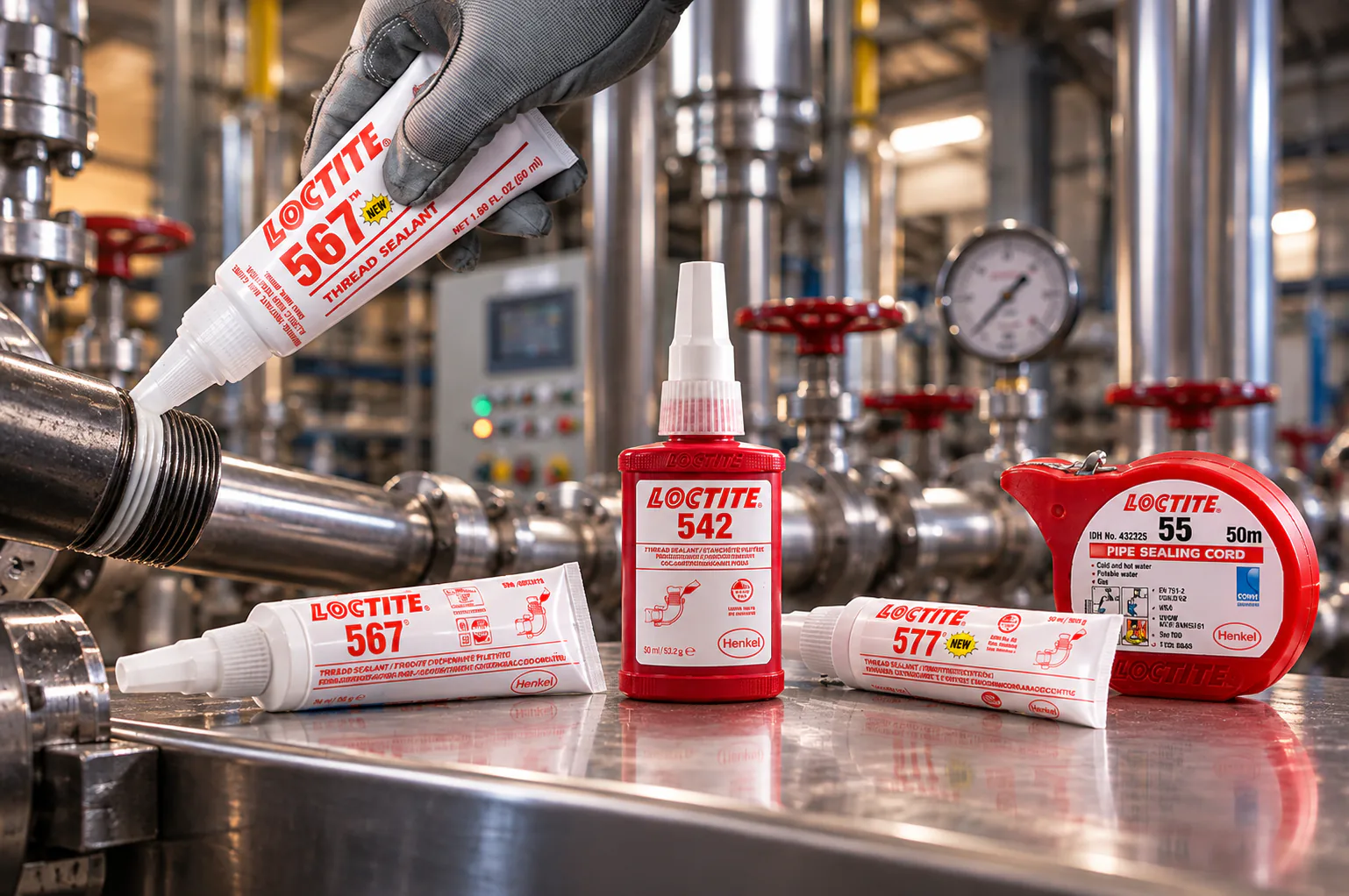 Produits LOCTITE pour l’étanchéité des raccords filetés