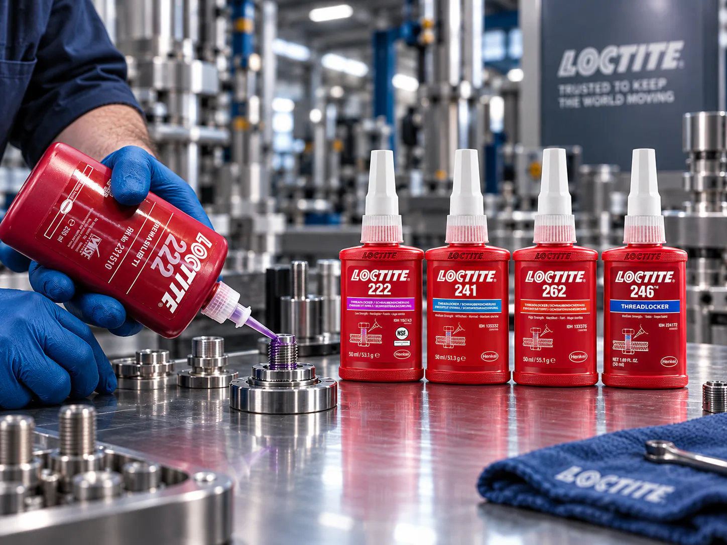 Application d’un frein-filet LOCTITE en atelier